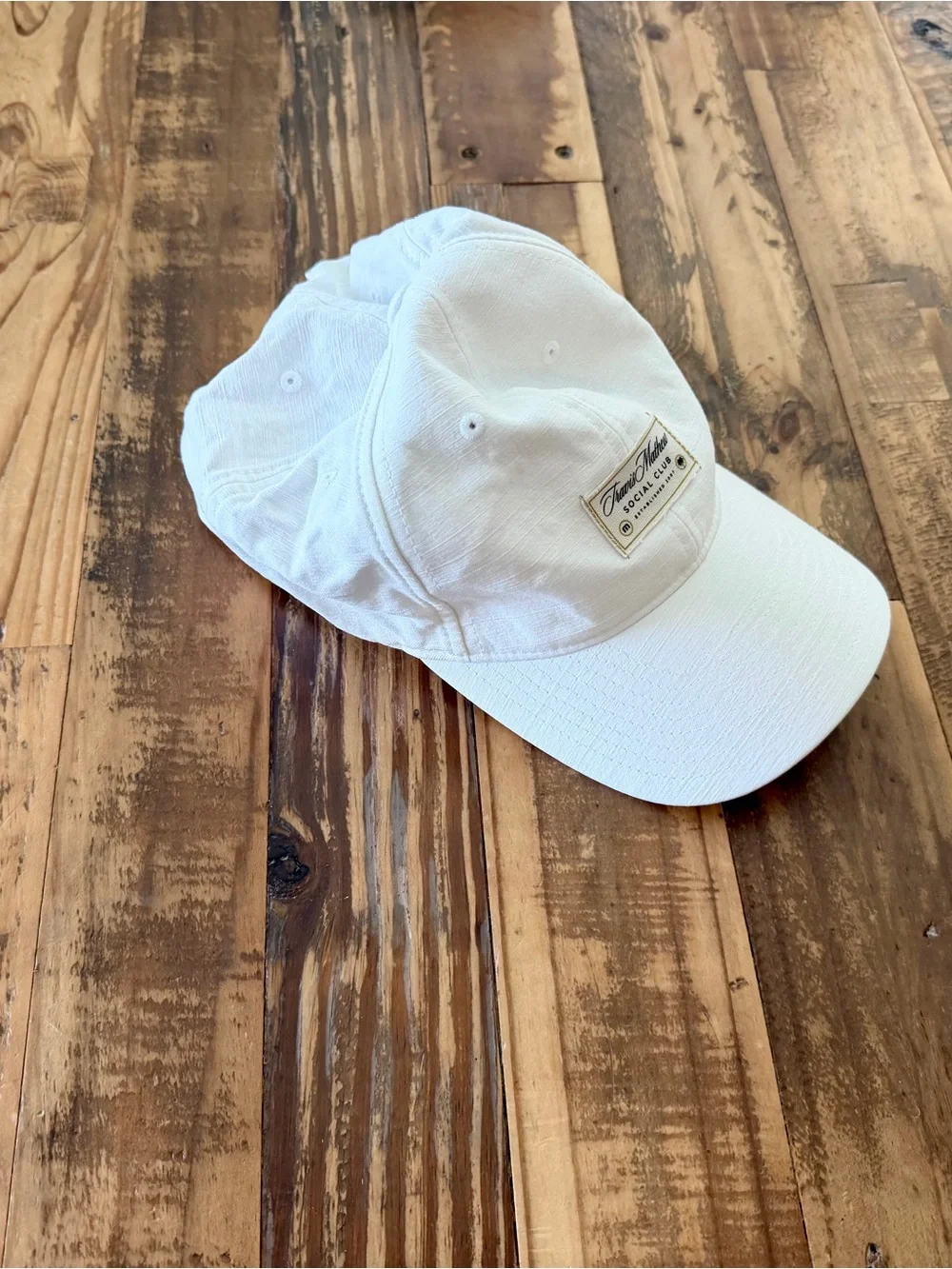 Travis Mathew Kids White Cap with Red Strawberry Patch